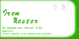 iren mester business card