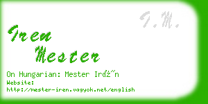 iren mester business card